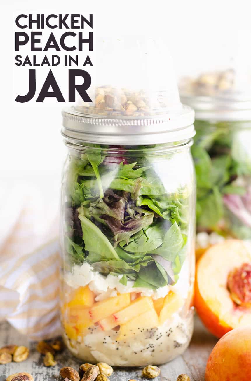 Chicken Peach Salad in a Jar