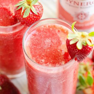 Frozen Strawberry Malibu Kombucha Cocktail