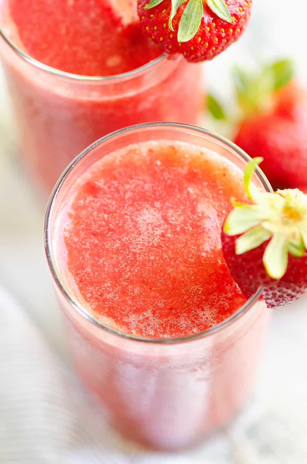 Frozen Strawberry Malibu Kombucha Cocktail