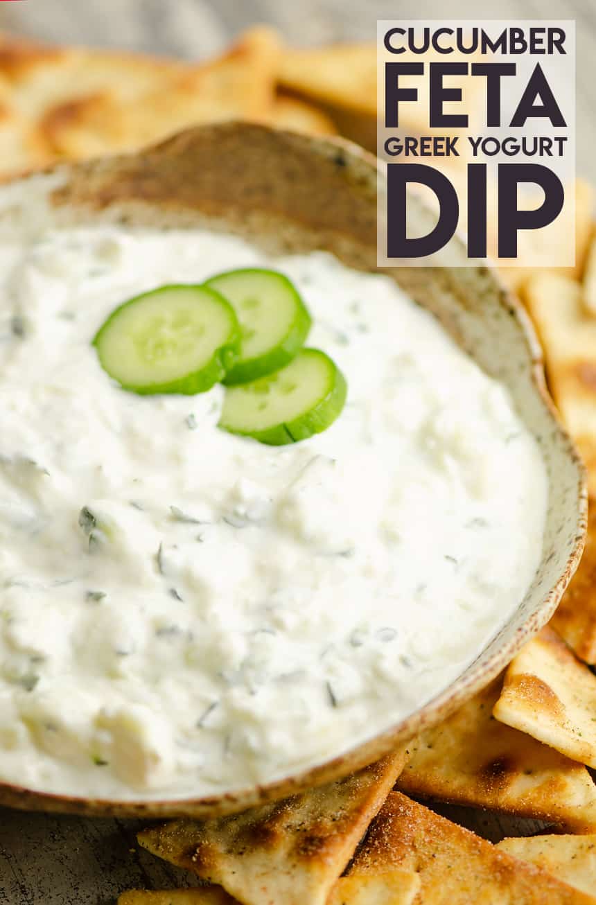 Cucumber Feta Greek Yogurt Dip