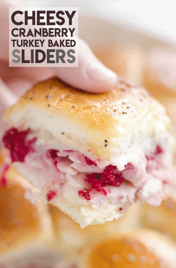 Cheesy Cranberry Turkey Baked Sliders Easy Leftover Recipe