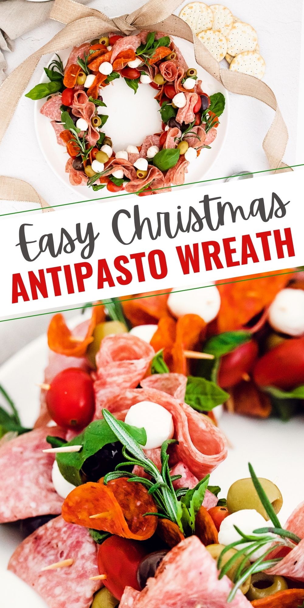 Easy Christmas Antipasto Wreath