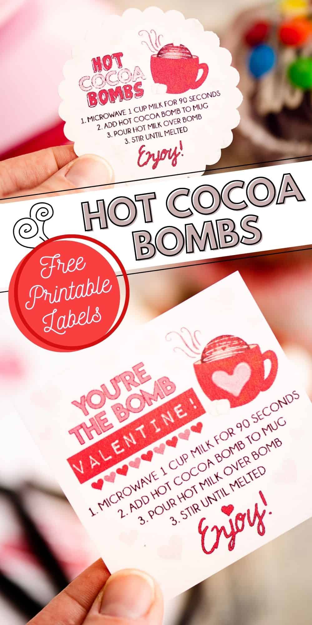 Free Printable Hot Cocoa Bomb Labels