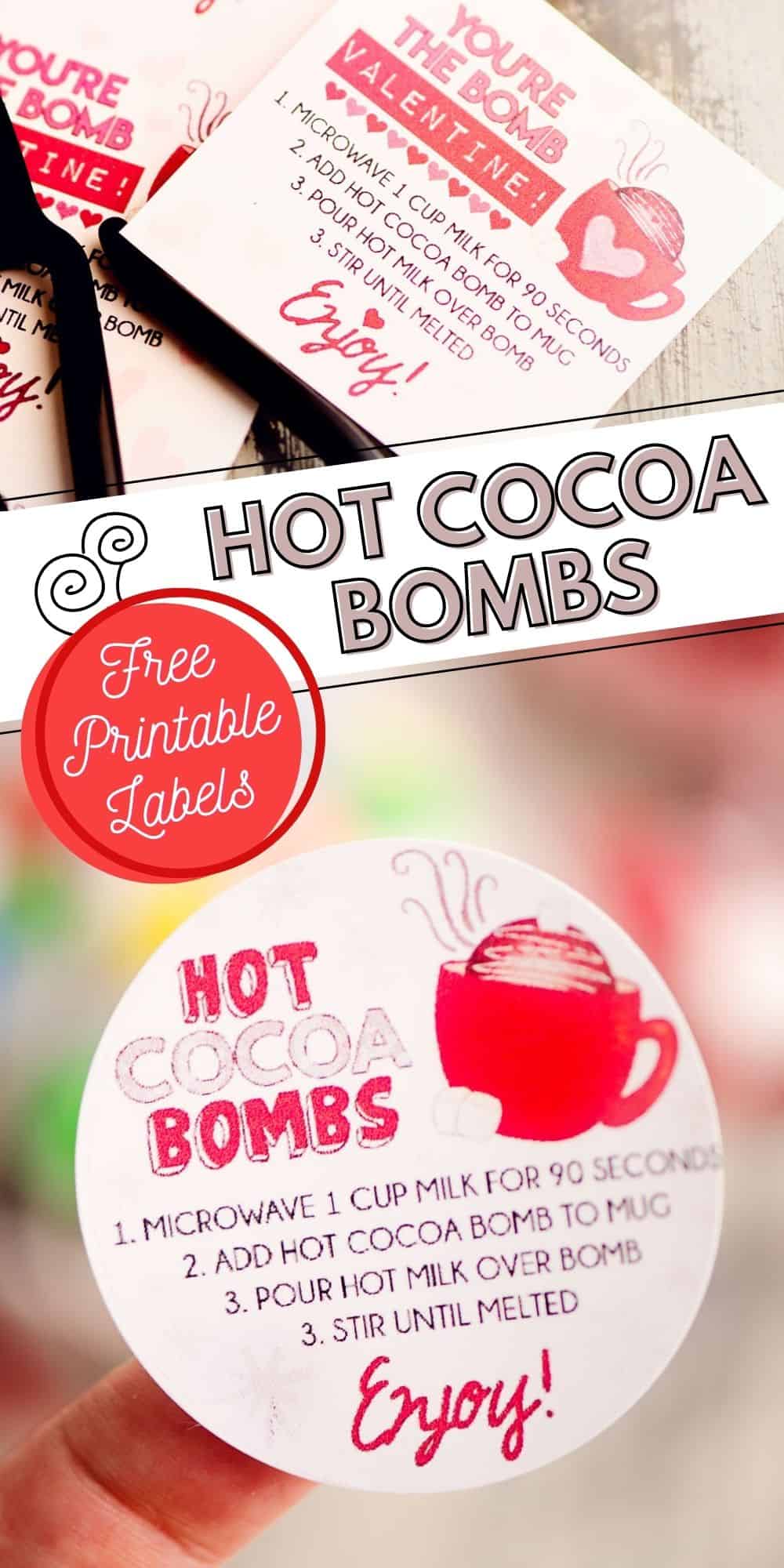 Free Printable Hot Cocoa Bomb Labels