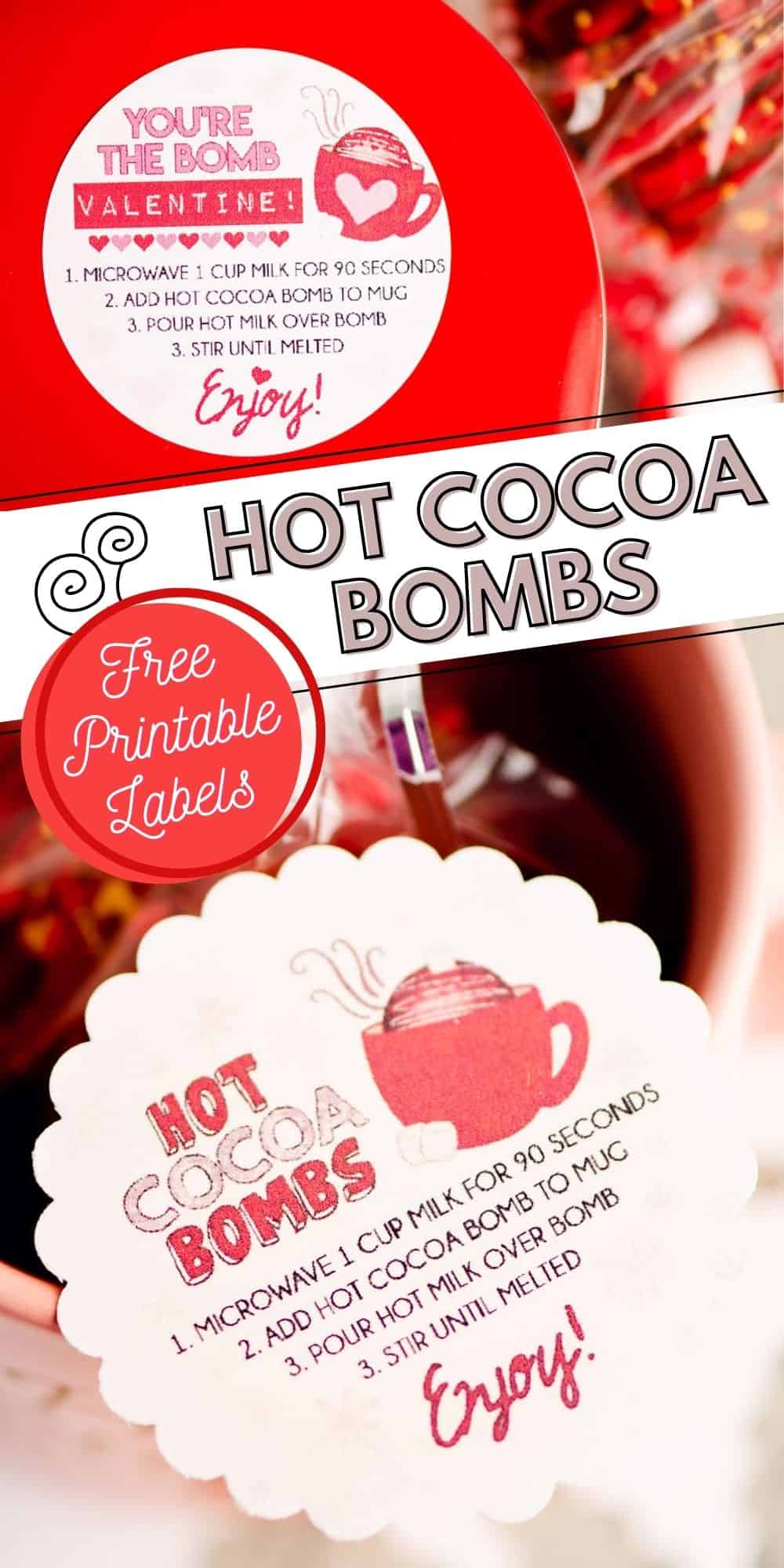 Free Printable Hot Cocoa Bomb Labels