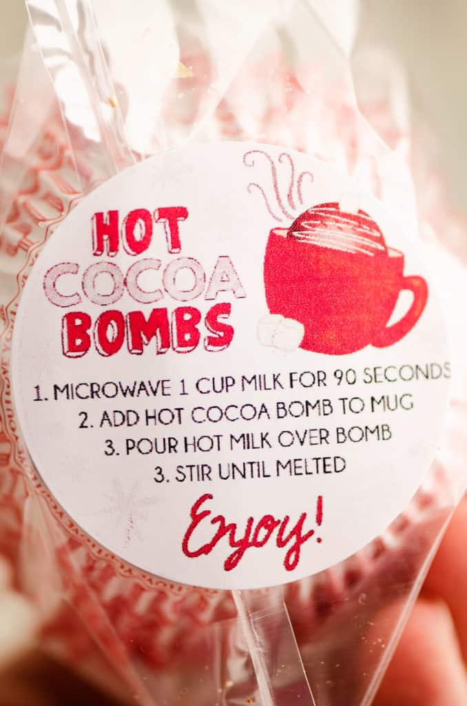 Free Printable Hot Cocoa Bomb Tags