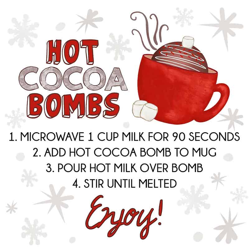 Free Printable Hot Cocoa Bomb Labels Free Printable Hot Cocoa Bomb 