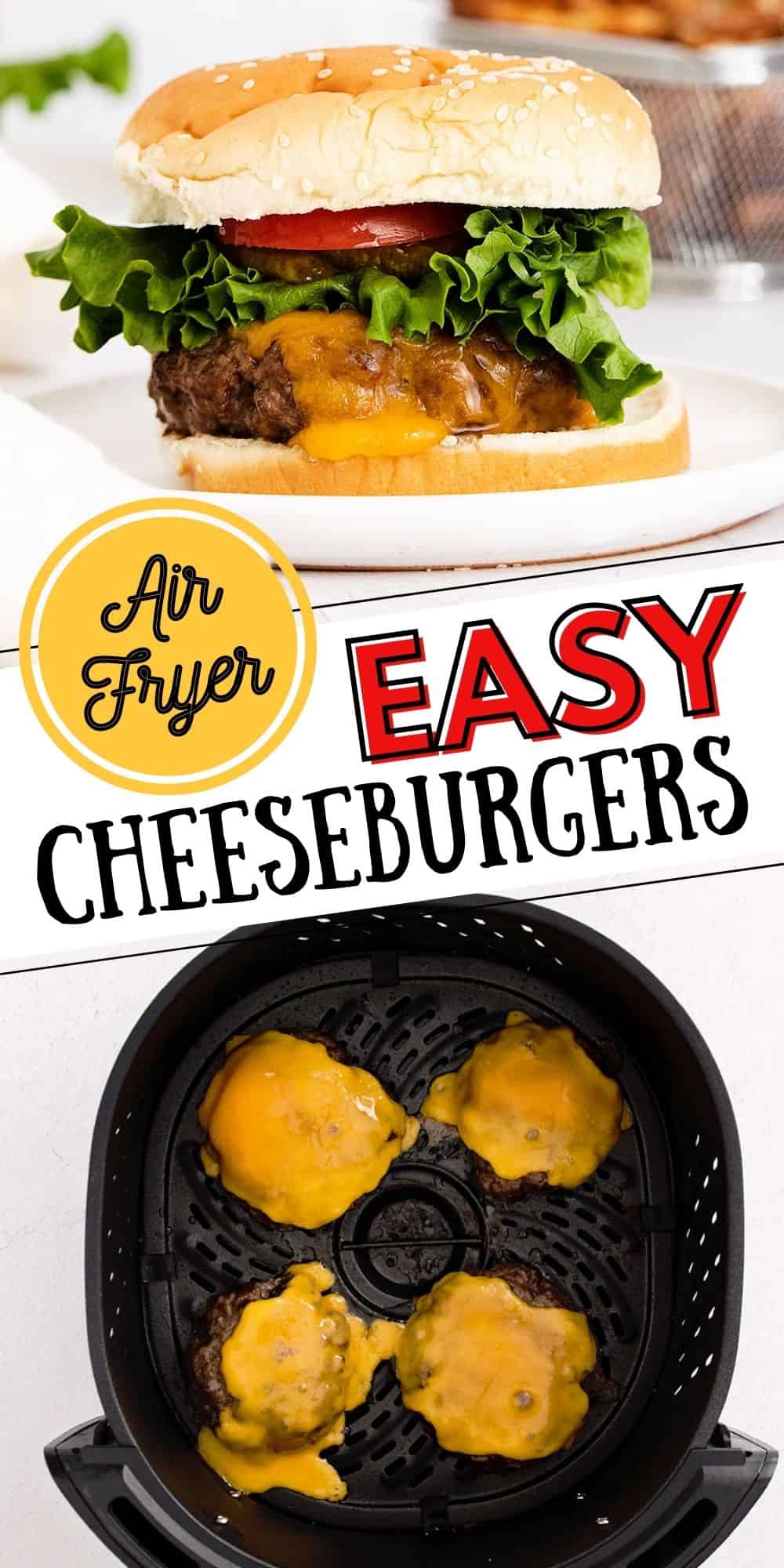 Air Fryer Cheeseburgers | Easy 15 Minute Recipe