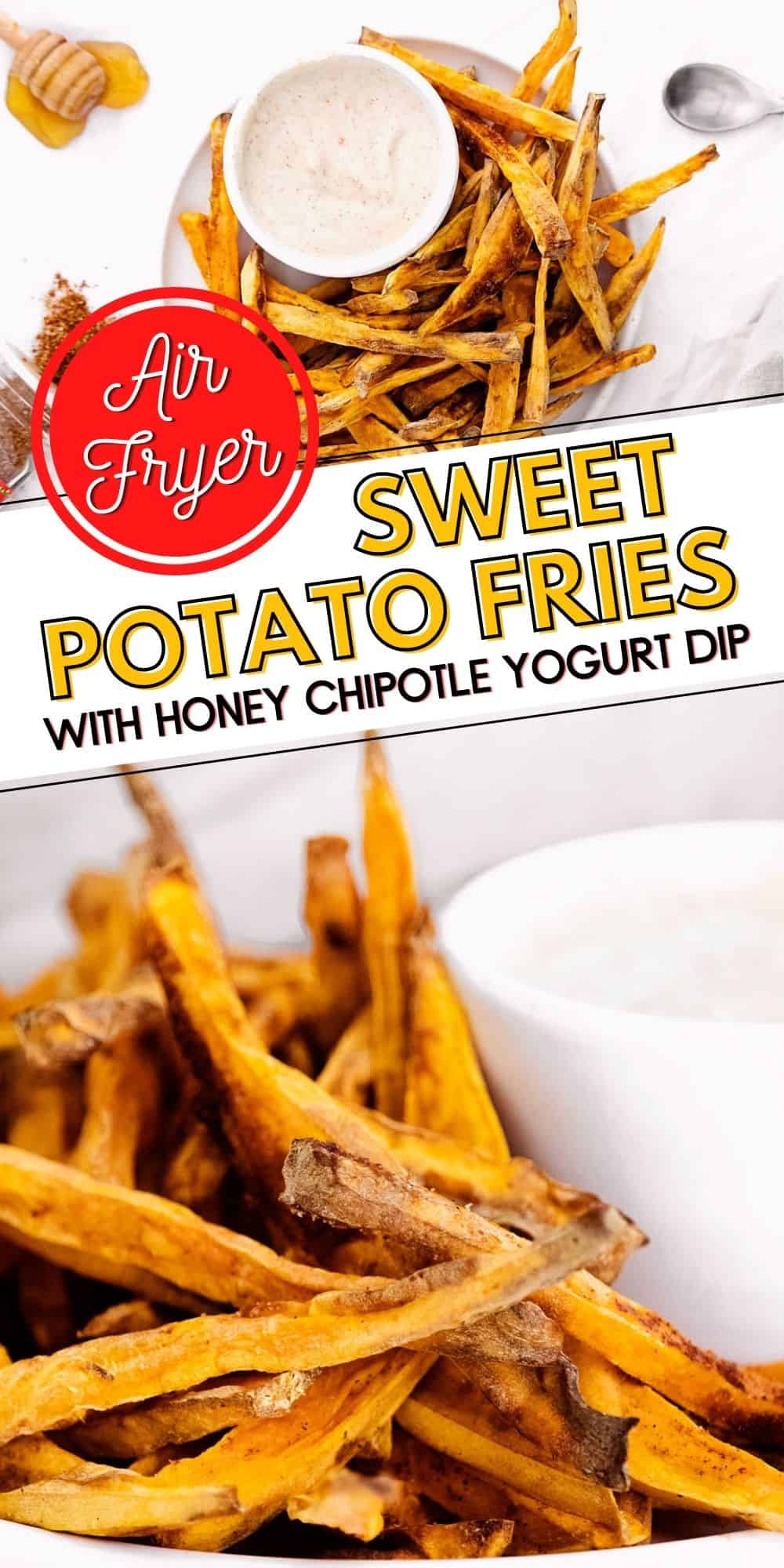 Air Fryer Sweet Potato Fries With Honey Chipotle Dip | Air Fryer Recipes