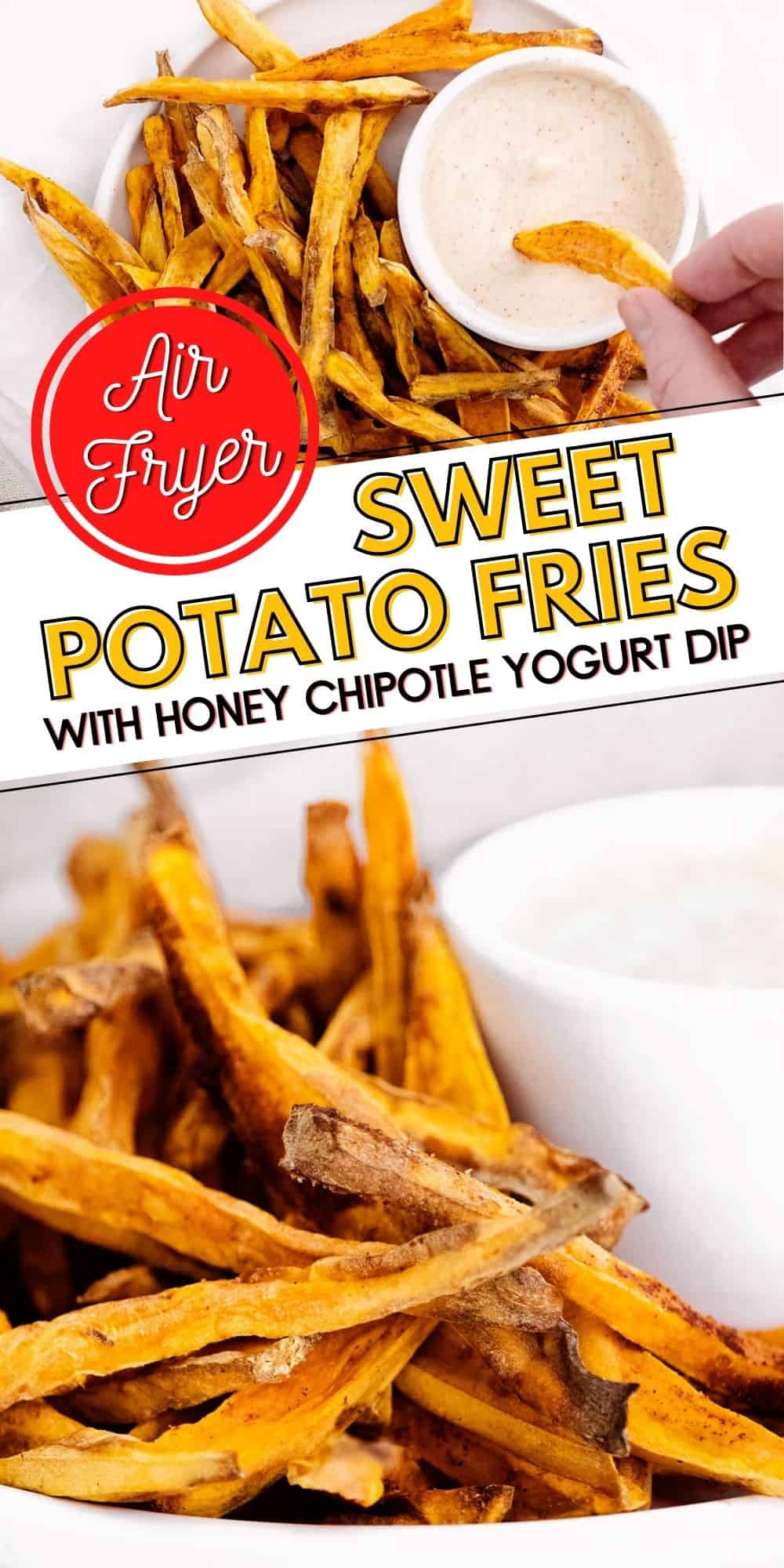 Air Fryer Sweet Potato Fries With Honey Chipotle Dip | Air Fryer Recipes