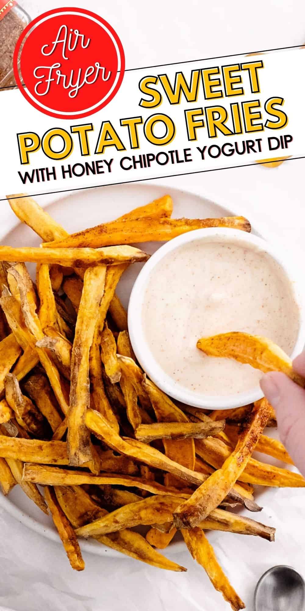 Air Fryer Sweet Potato Fries With Honey Chipotle Dip | Air Fryer Recipes