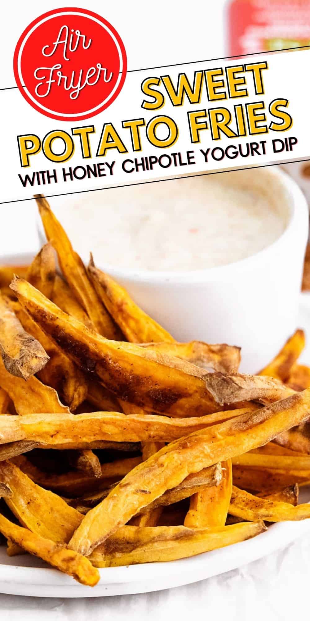 Air Fryer Sweet Potato Fries With Honey Chipotle Dip 