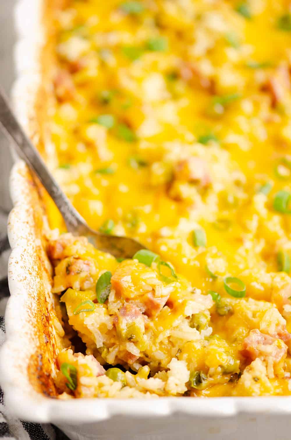 Cheesy Ham And Rice Casserole