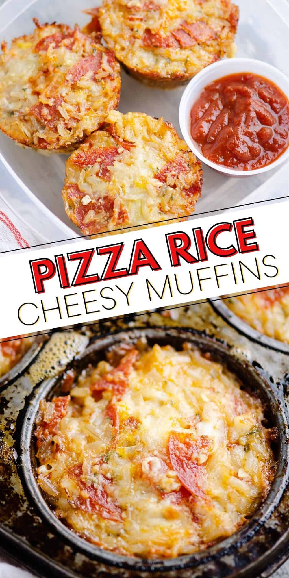 Cheesy Pizza Rice Muffins - 30 Minute Recipe