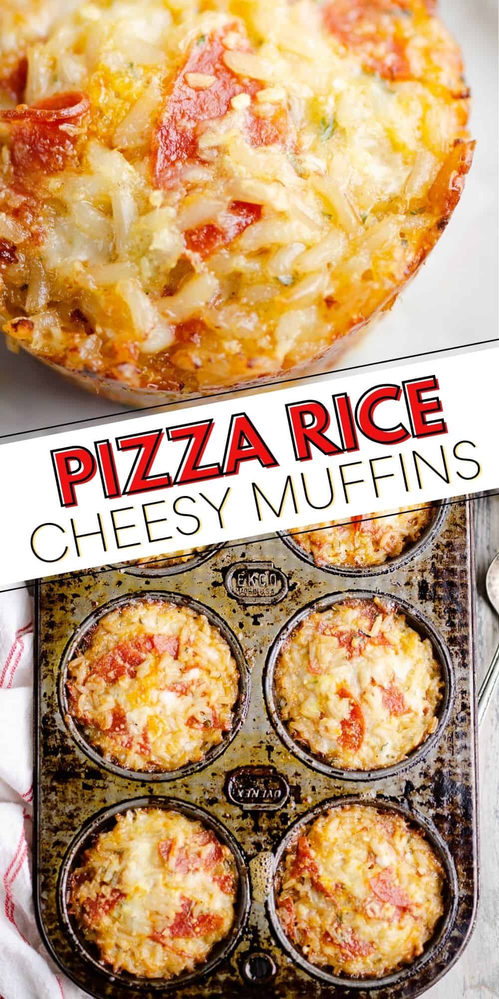 Cheesy Pizza Rice Muffins - 30 Minute Recipe