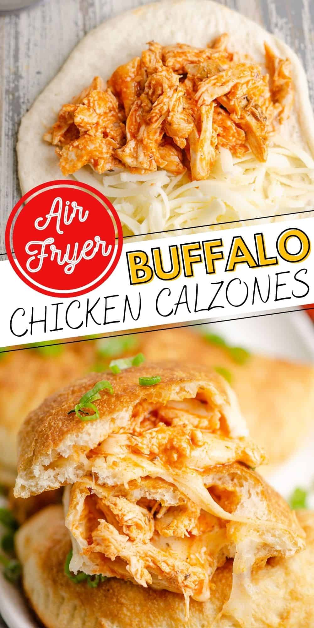 Air Fryer Buffalo Chicken Calzones
