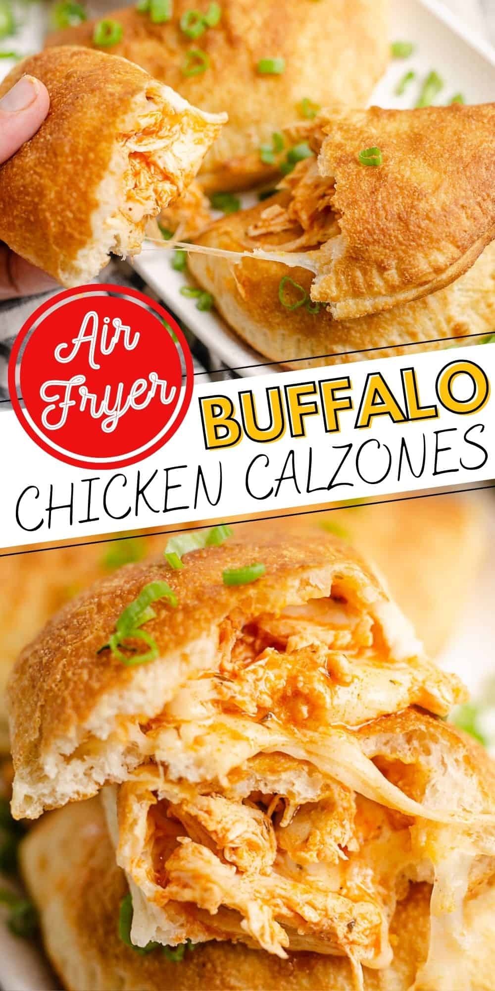 Air Fryer Buffalo Chicken Calzones