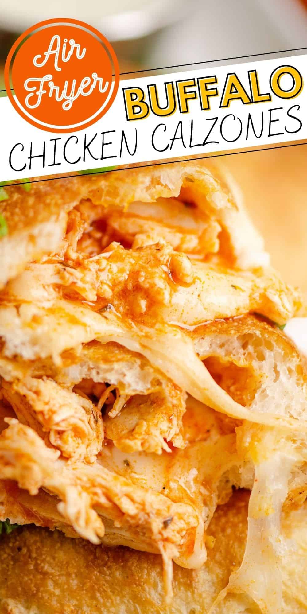 Air Fryer Buffalo Chicken Calzones