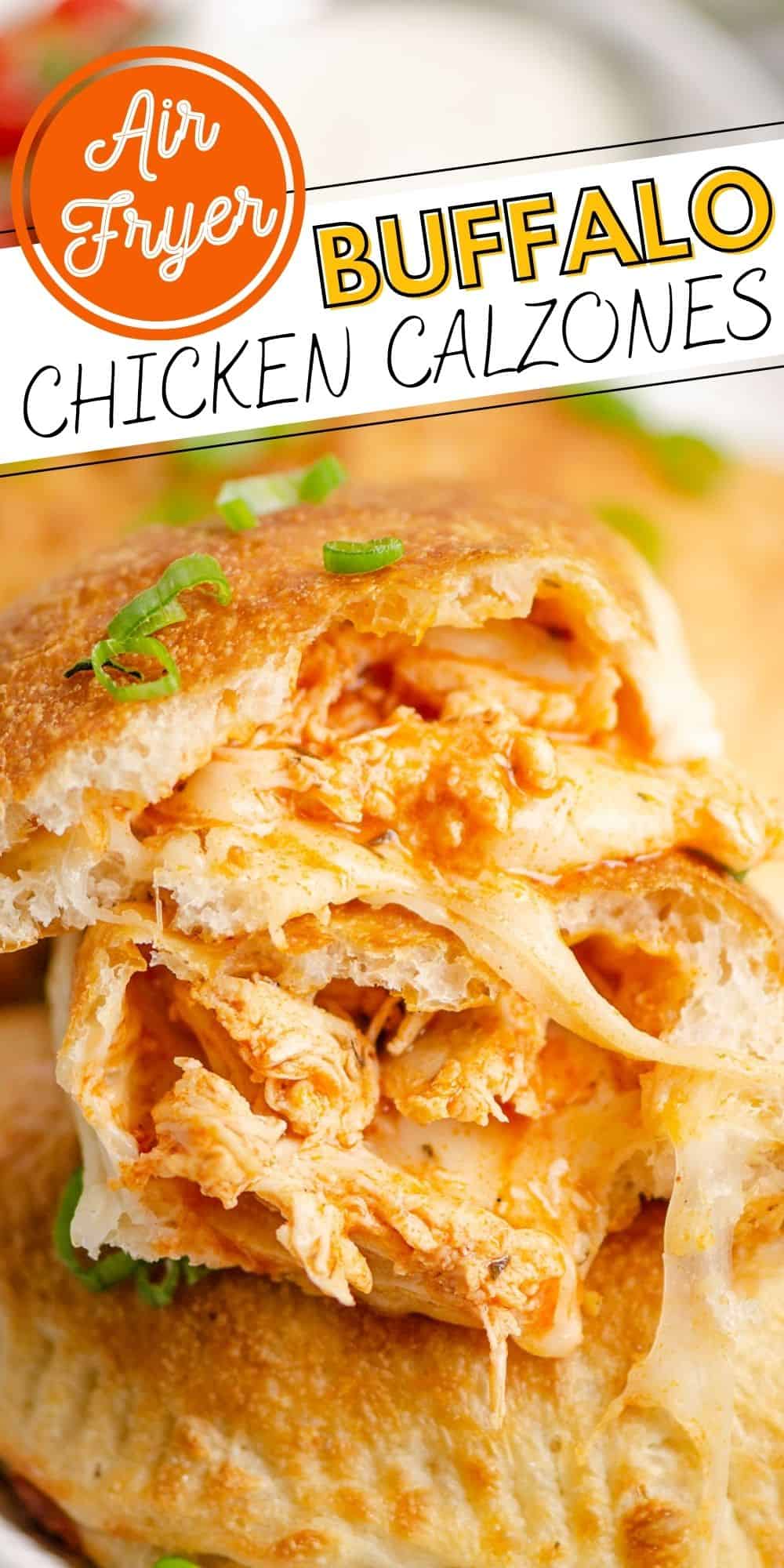 Air Fryer Buffalo Chicken Calzones