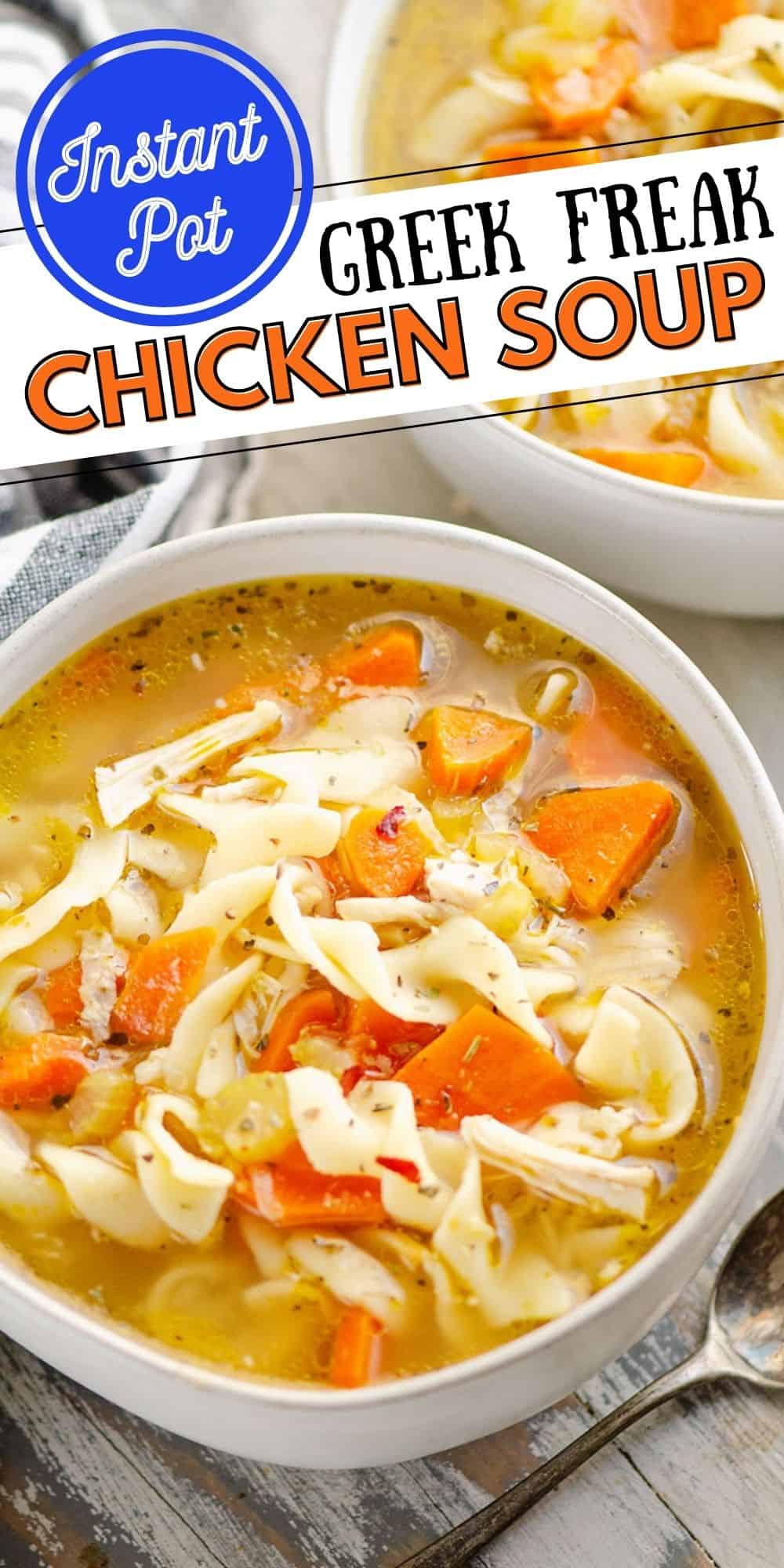 Instant Pot Greek Freak Chicken Noodle Soup