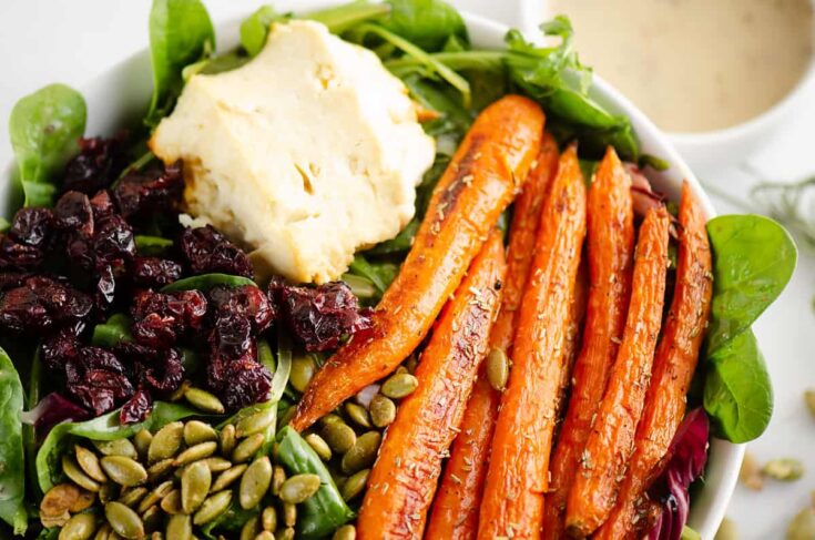 Roasted Carrot & Honey Feta Salad