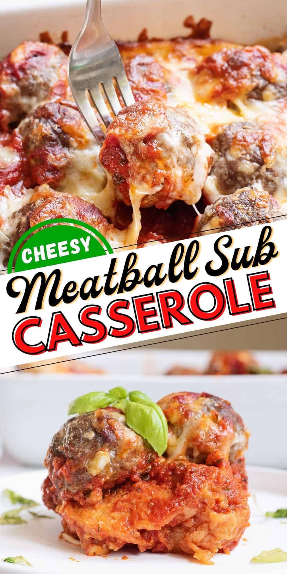 Cheesy Meatball Sub Casserole