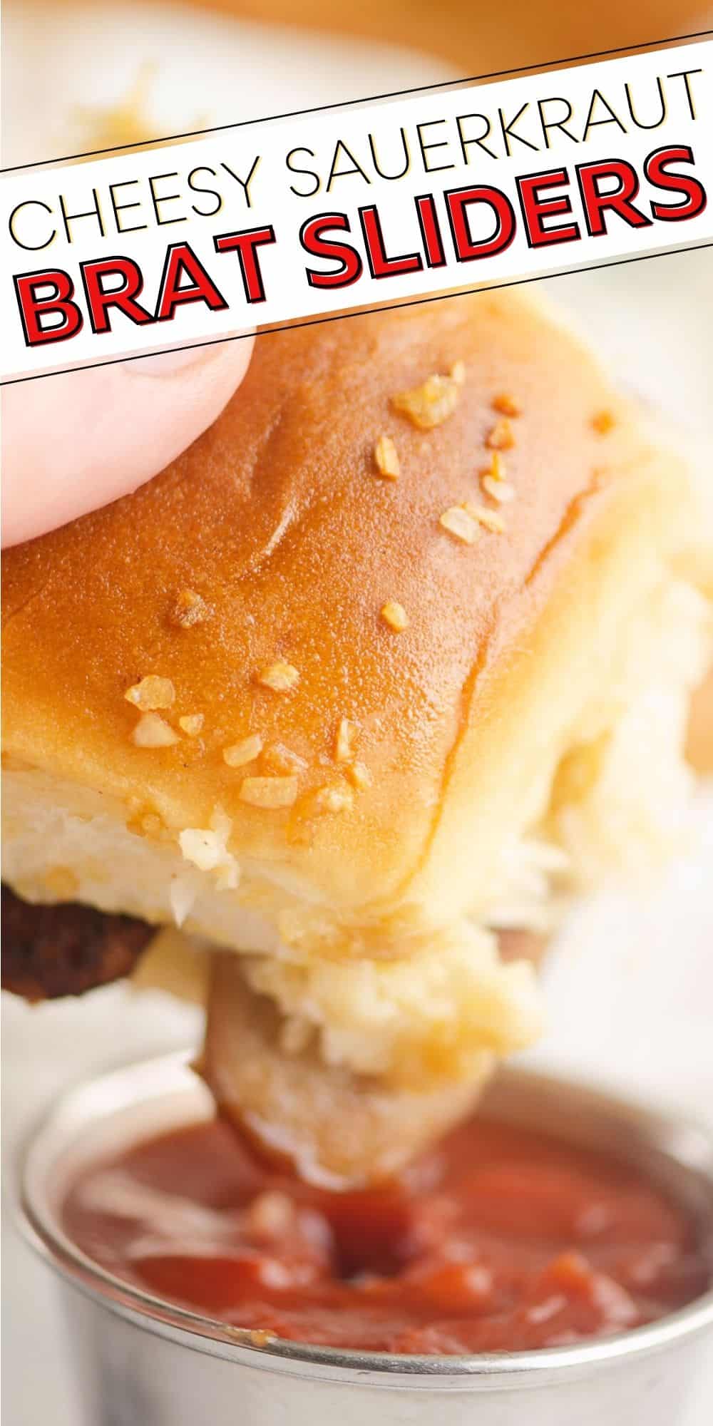 Cheesy Sauerkraut Brat Sliders