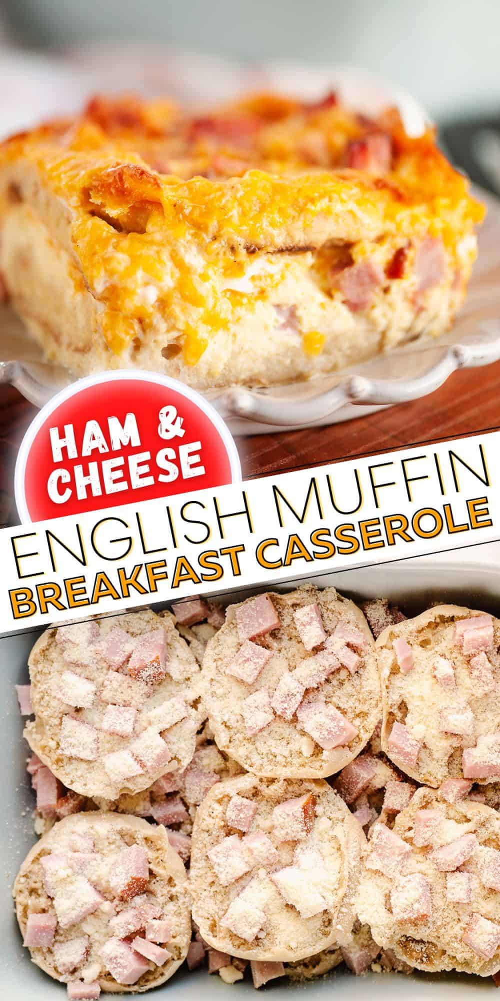 Overnight English Muffin Breakfast Casserole