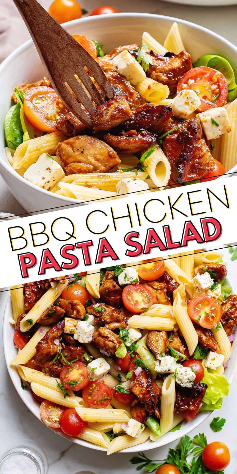 BBQ Chicken & Feta Pasta Salad