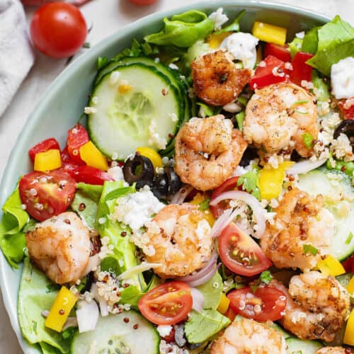 Greek Shrimp Quinoa Salad