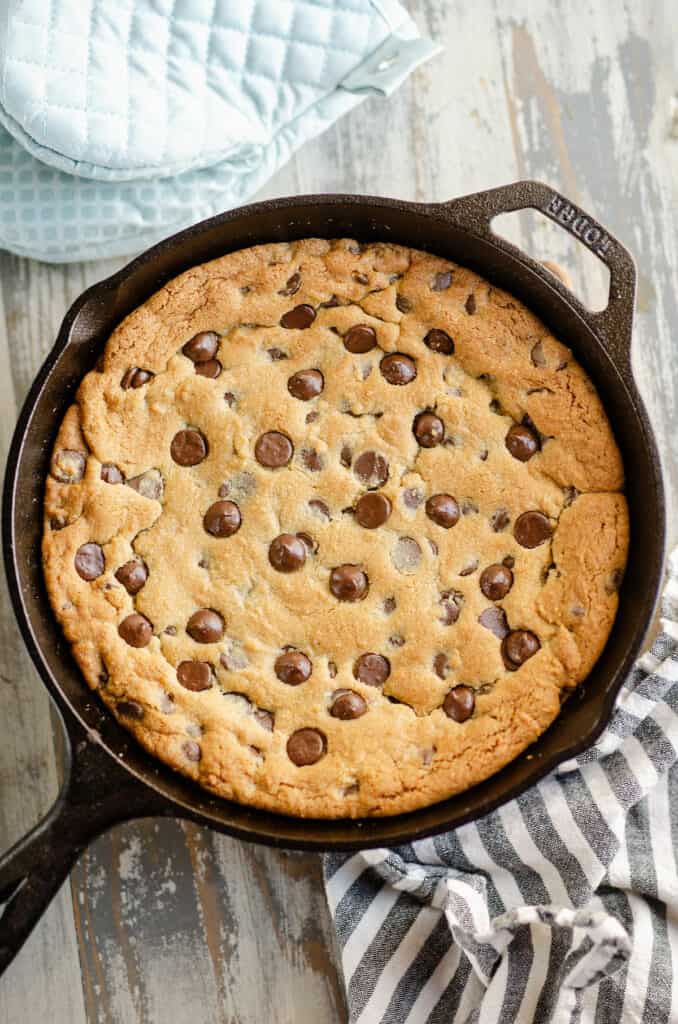 Cast Iron Skillet Chocolate Chip Cookie - Daily Appetite