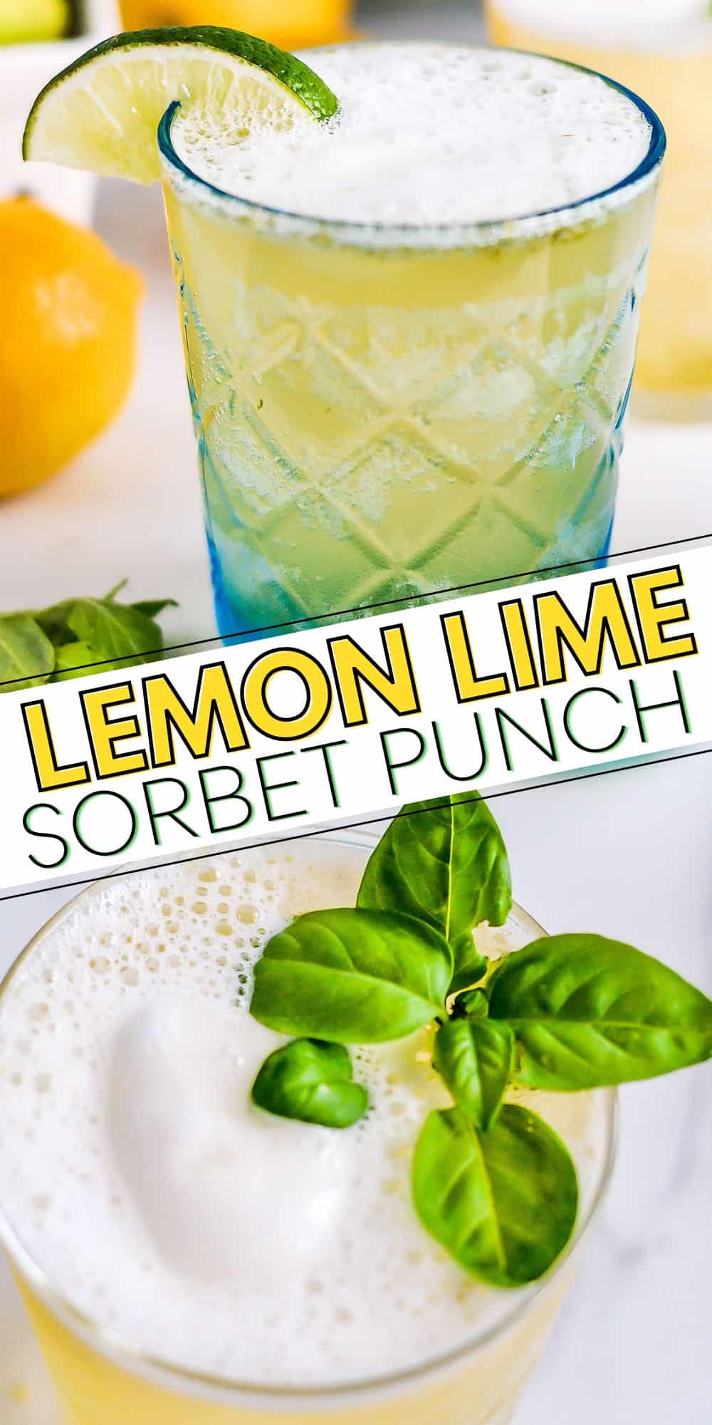 Lemon Lime Sorbet Punch