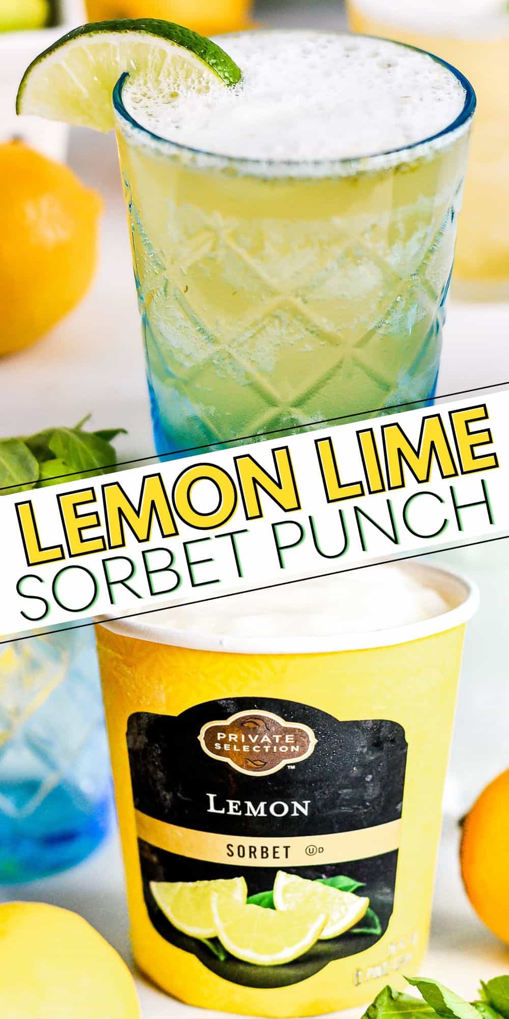 Lemon Lime Sorbet Punch