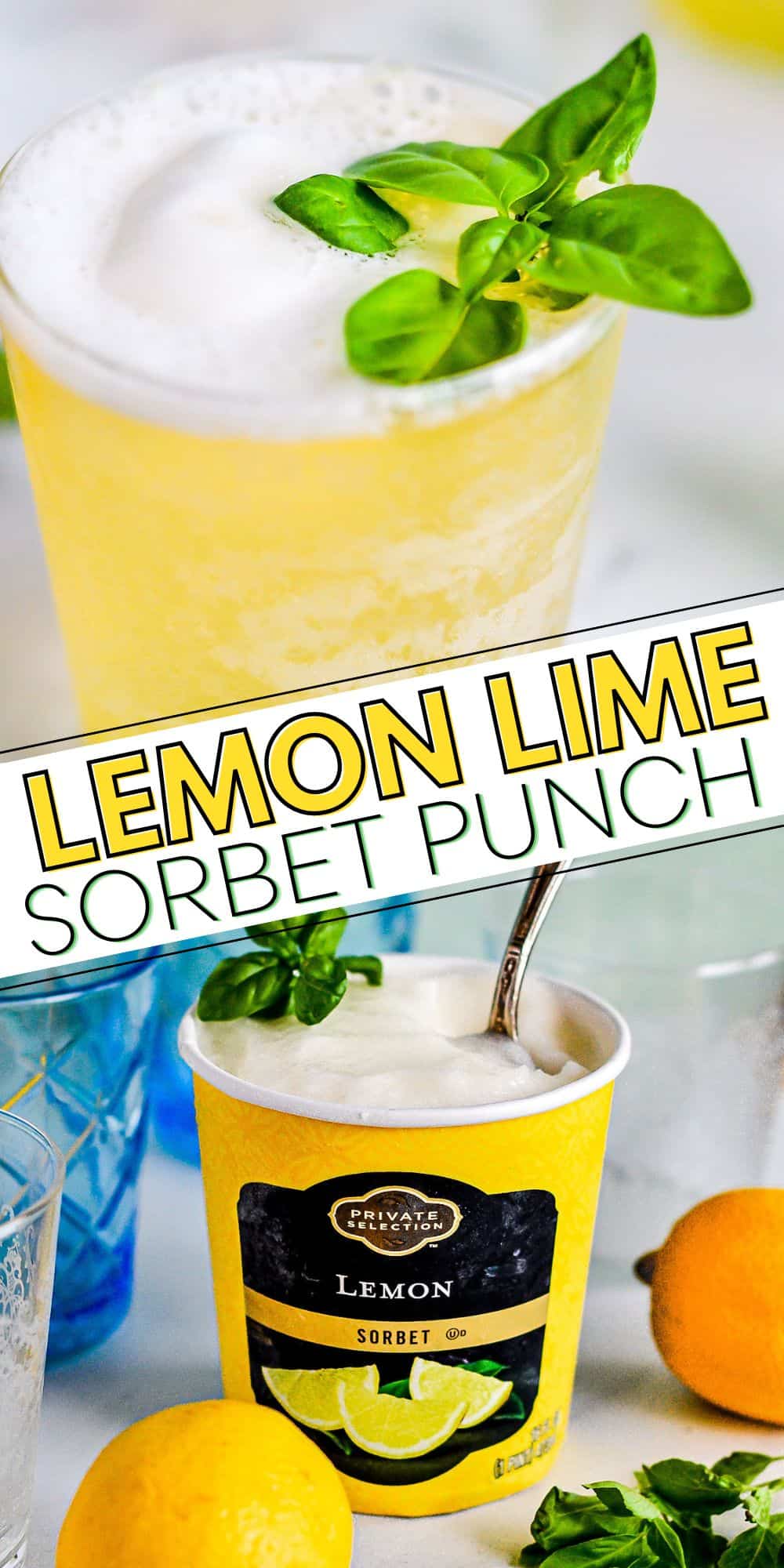 Lemon Lime Sorbet Punch