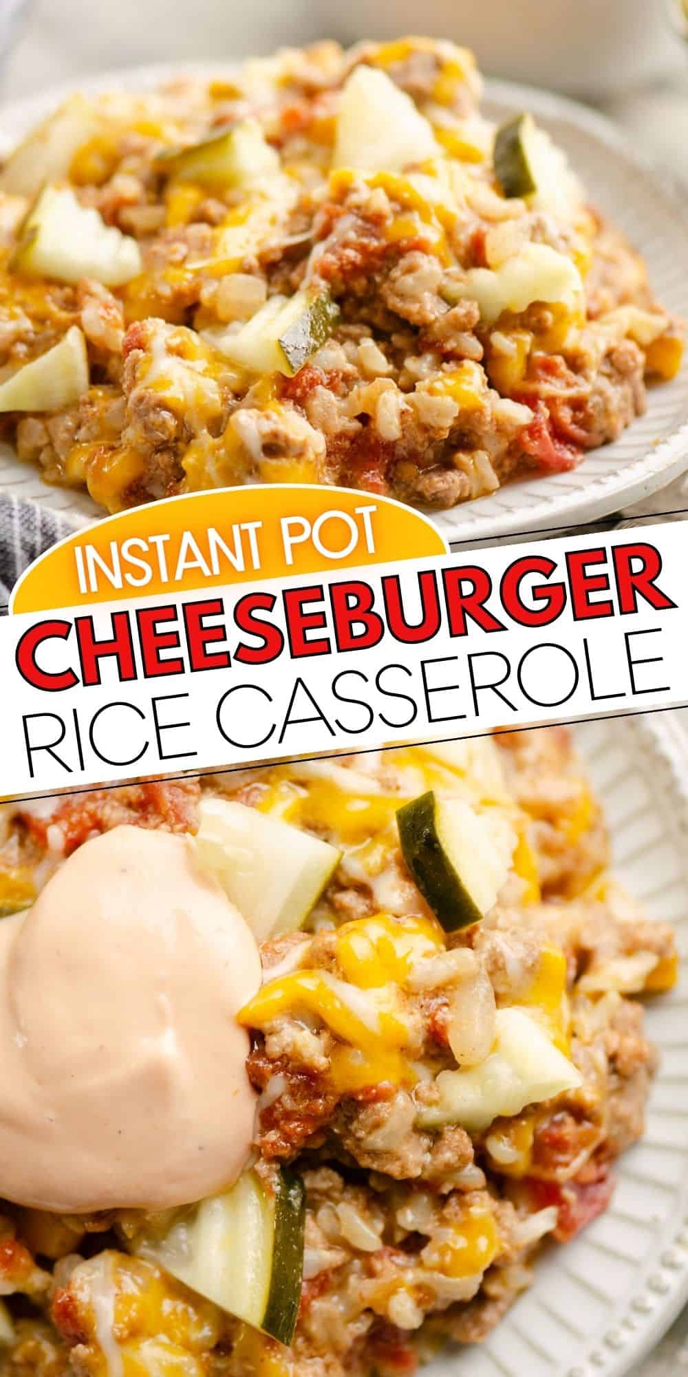 Instant Pot Cheeseburger Casserole